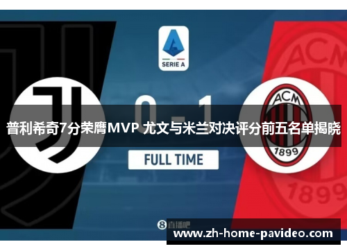 普利希奇7分荣膺MVP 尤文与米兰对决评分前五名单揭晓